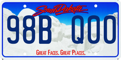 SD license plate 98BQ00