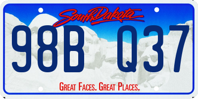 SD license plate 98BQ37