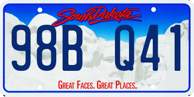 SD license plate 98BQ41