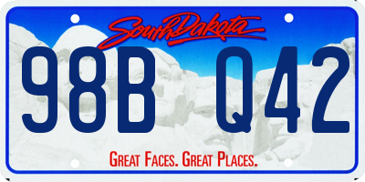 SD license plate 98BQ42