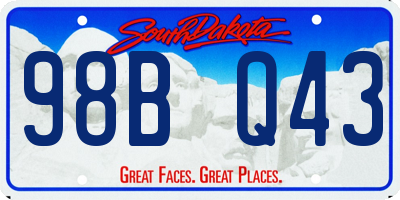 SD license plate 98BQ43