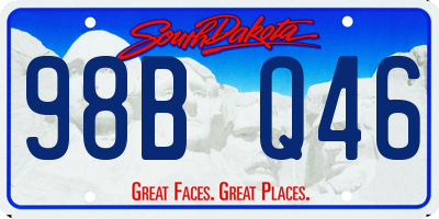 SD license plate 98BQ46