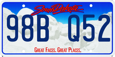SD license plate 98BQ52