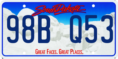 SD license plate 98BQ53
