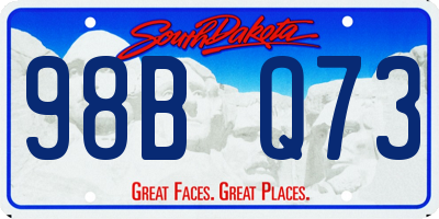 SD license plate 98BQ73