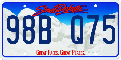 SD license plate 98BQ75
