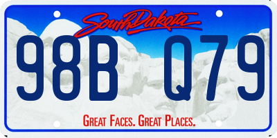 SD license plate 98BQ79
