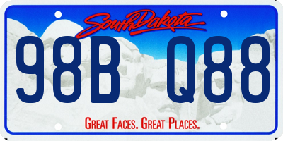 SD license plate 98BQ88