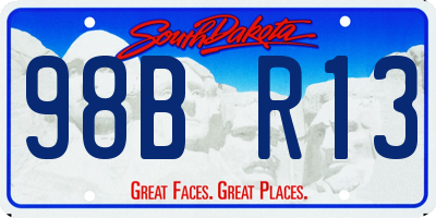 SD license plate 98BR13