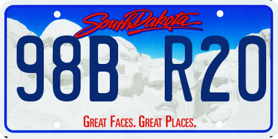 SD license plate 98BR20