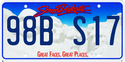SD license plate 98BS17