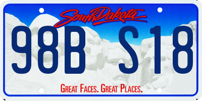 SD license plate 98BS18