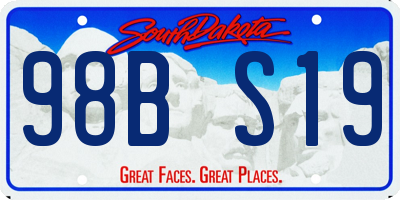 SD license plate 98BS19