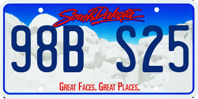 SD license plate 98BS25