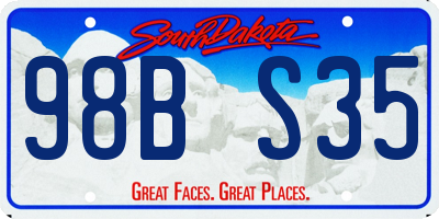 SD license plate 98BS35