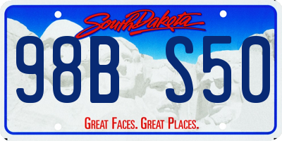 SD license plate 98BS50