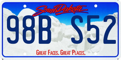 SD license plate 98BS52