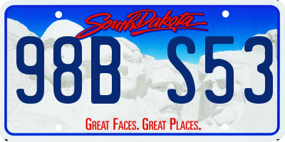 SD license plate 98BS53
