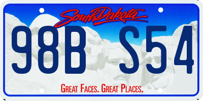 SD license plate 98BS54