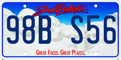SD license plate 98BS56