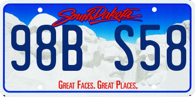 SD license plate 98BS58