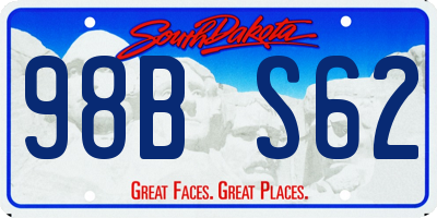 SD license plate 98BS62
