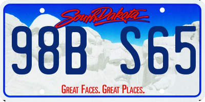 SD license plate 98BS65