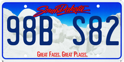 SD license plate 98BS82