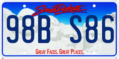 SD license plate 98BS86