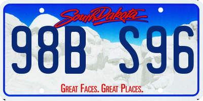 SD license plate 98BS96