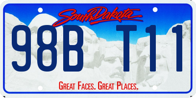 SD license plate 98BT11