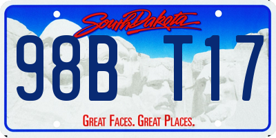 SD license plate 98BT17