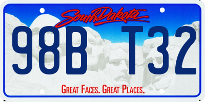 SD license plate 98BT32