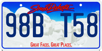 SD license plate 98BT58
