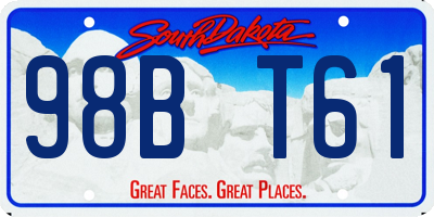 SD license plate 98BT61