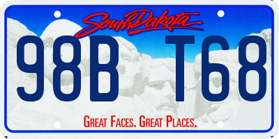 SD license plate 98BT68