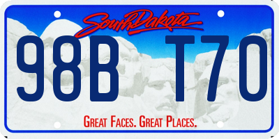 SD license plate 98BT70