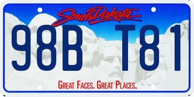 SD license plate 98BT81