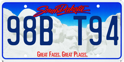 SD license plate 98BT94