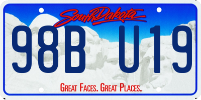 SD license plate 98BU19