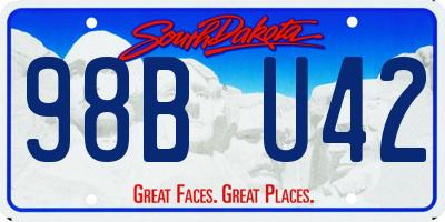SD license plate 98BU42