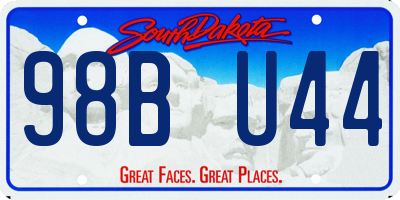 SD license plate 98BU44