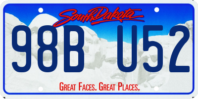 SD license plate 98BU52
