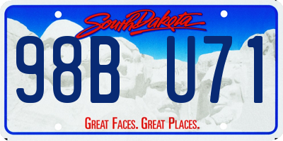SD license plate 98BU71