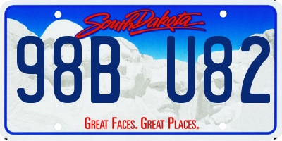 SD license plate 98BU82