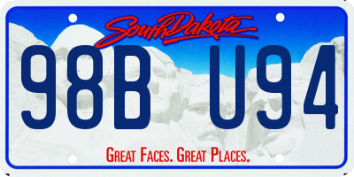 SD license plate 98BU94