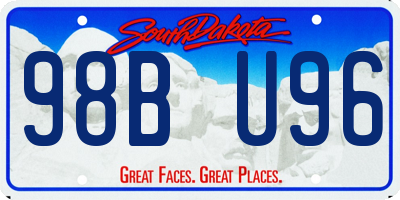 SD license plate 98BU96