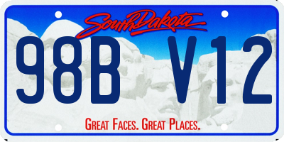 SD license plate 98BV12