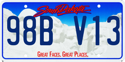 SD license plate 98BV13