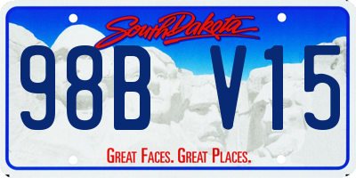 SD license plate 98BV15